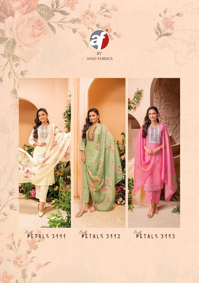 Af Preety Petals Viscose Readymade Suits Catalog
